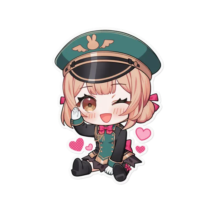 Usazono Ruruka - Stickers - VTuber Size-160 x 160 (mm)