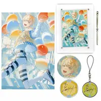 Hibachi Mana - Key Chain - Badge - Acrylic Art Plate - Canvas Board - Birthday Merch Complete Set - Nijisanji
