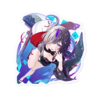 Komurasaki Rin - Stickers - VTuber Size-100 x 100 (mm)