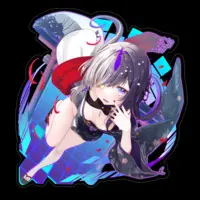 Komurasaki Rin - Stickers - VTuber Size-160 x 160 (mm)