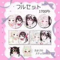 Akinashi Yuniko & Kurokino Oruka - Stickers - Character Card - Badge - VTuber