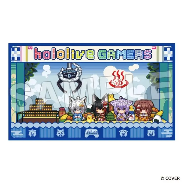 hololive - Desk Mat - Trading Card Supplies - Hololive x Raku Spa 8 - Shirakami Fubuki & Ookami Mio & Nekomata Okayu & Inugami Korone