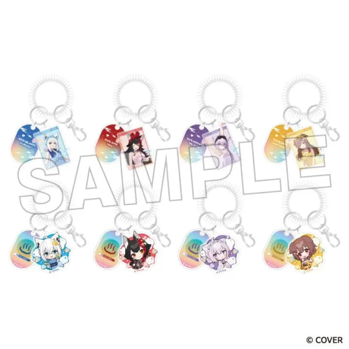 hololive - Key Chain - Hololive x Raku Spa 8 - Shirakami Fubuki & Ookami Mio & Nekomata Okayu & Inugami Korone (Random Item)