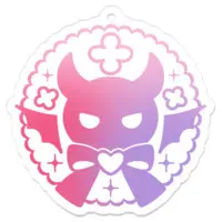 Aku Manaka - Acrylic Key Chain - Key Chain - VTuber Size-50 x 50 (mm)