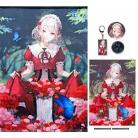 Elu - Acrylic Key Chain - Badge - Tapestry - Acrylic Art Plate - Birthday Merch Complete Set - Nijisanji