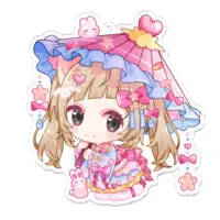 Sakuragawa Uri - Acrylic Key Chain - Key Chain - VTuber Size-100 x 100 (mm)