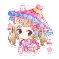 Sakuragawa Uri - Acrylic Key Chain - Key Chain - VTuber Size-70 x 70 (mm)