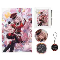 Elu - Key Chain - Badge - Acrylic Art Plate - Canvas Board - Birthday Merch Complete Set - Nijisanji