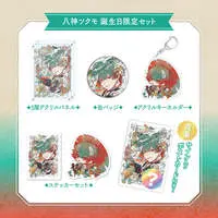 Yagami Tsukumo - Birthday Merch Complete Set - Acrylic Key Chain - Stickers - Key Chain - Badge - Acrylic Art Plate - Postcard - Hand-signed - Neo-Porte