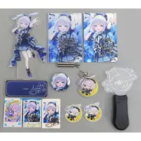 Amanou Uyu - Complete Set - Acrylic Key Chain - Postcard - Character Card - Key Chain - Badge - Acrylic stand - Pen Light - Acrylic Art Plate - VTuber