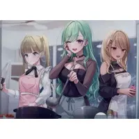 VSPO! - Plastic Folder - Stationery - Hanabusa Lisa & Kaminari Qpi & Yakumo Beni