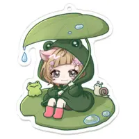 Sakuragawa Uri - Acrylic Key Chain - Key Chain - VTuber Size-70 x 70 (mm)