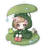 Sakuragawa Uri - Acrylic Key Chain - Key Chain - VTuber Size-100 x 100 (mm)