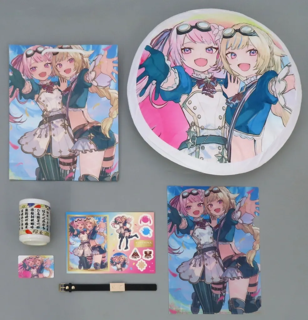 Suzuki Hina & Tanaka Hime - Stationery - Stickers - Plastic Folder