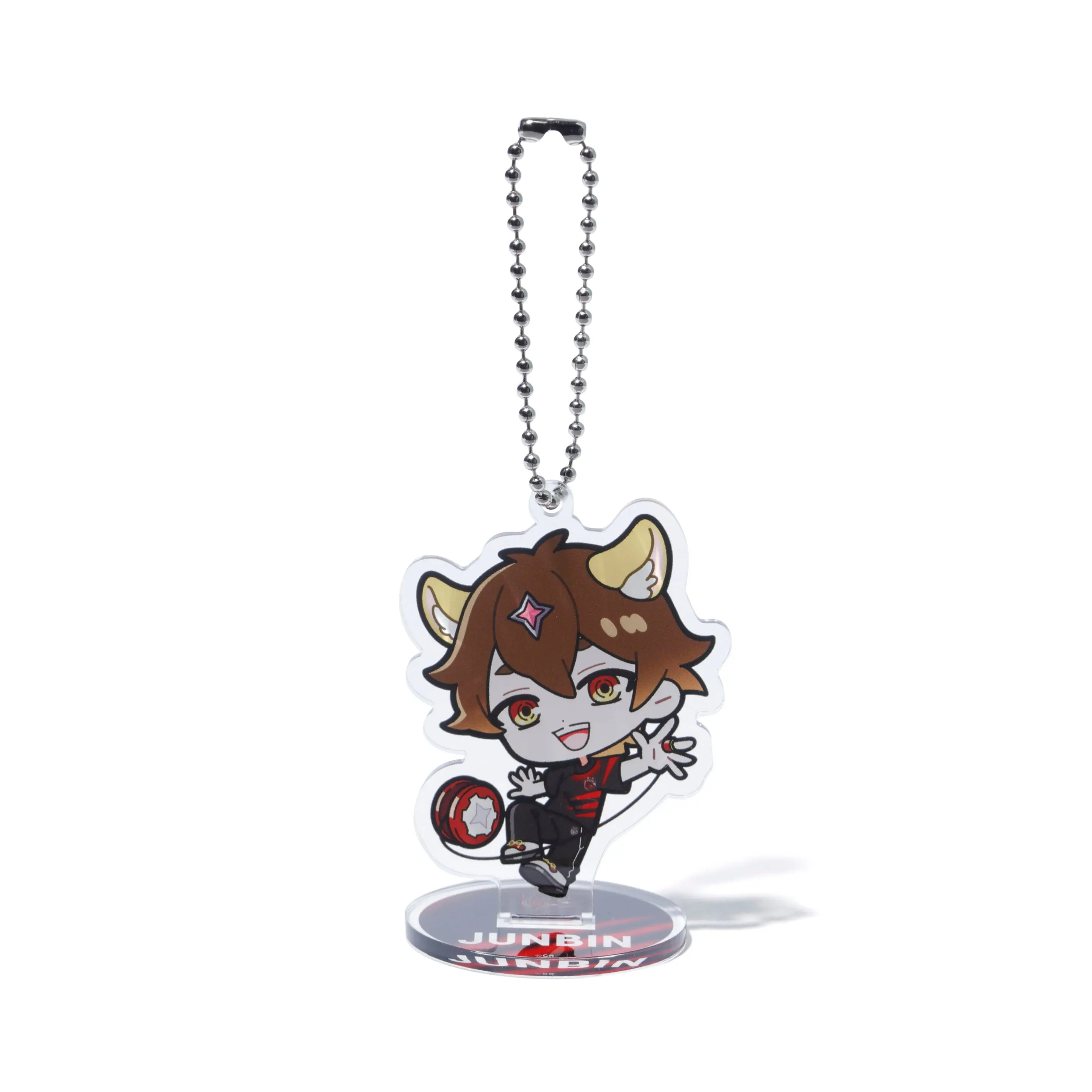 JunBin - Acrylic stand - Key Chain - Crazy Raccoon