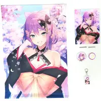 Sakura Ritsuki - Acrylic Key Chain - Badge - Acrylic Art Plate - Tapestry - Birthday Merch Complete Set - Nijisanji