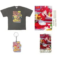 Akami Karubi - Clothes - T-shirts - Acrylic Art Plate - Key Chain - Character Card - Birthday Merch Complete Set - VTuber Size-XL