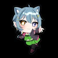 HinatsukiSou - Stickers - VTuber Size-100 x 100 (mm)