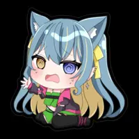 HinatsukiSou - Stickers - VTuber Size-100 x 100 (mm)