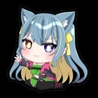 HinatsukiSou - Stickers - VTuber Size-100 x 100 (mm)
