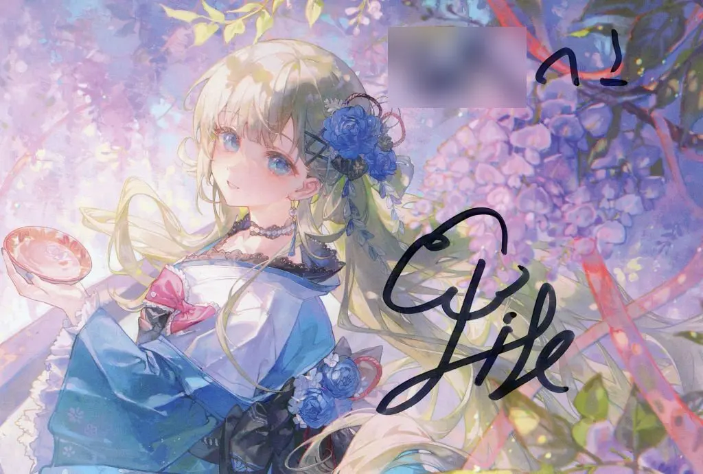 Hanabusa Lisa - Hand-signed - Postcard - VSPO! (英リサ 直筆サイン