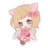 Sakuragawa Uri - Acrylic Key Chain - Key Chain - VTuber Size-70 x 70 (mm)