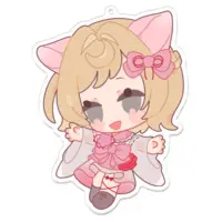 Sakuragawa Uri - Acrylic Key Chain - Key Chain - VTuber Size-100 x 100 (mm)