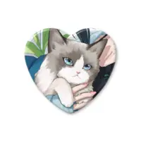 Hajikami Eleme - Heart Badge - Badge - VTuber