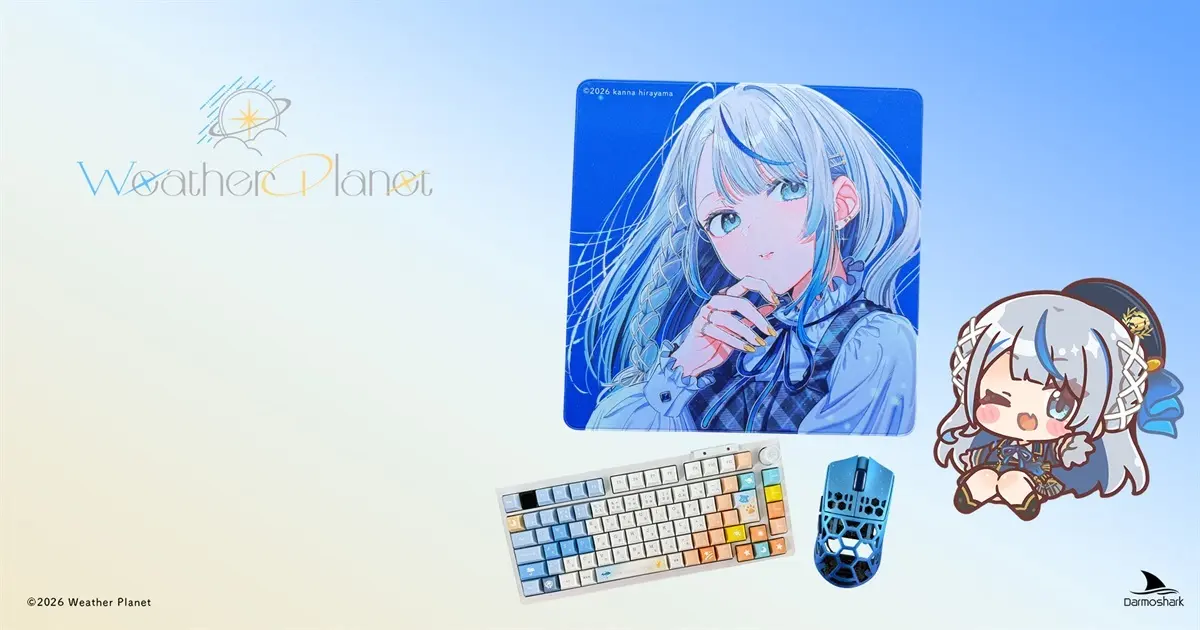 Amagai Ruka - Mouse - WeatherPlanet x DARMOSHARK JAPAN - Mouse Pad - Keyboard - WeatherPlanet