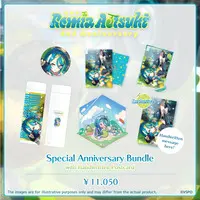 Aotsuki Remia - Complete Set - Hand-signed - Drink Bottle - Acrylic stand - Postcard - Badge - Stationery - Plastic Folder - VSPO!