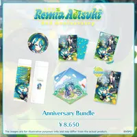 Aotsuki Remia - Complete Set - Acrylic stand - Plastic Folder - Drink Bottle - Postcard - Stationery - Badge - VSPO!