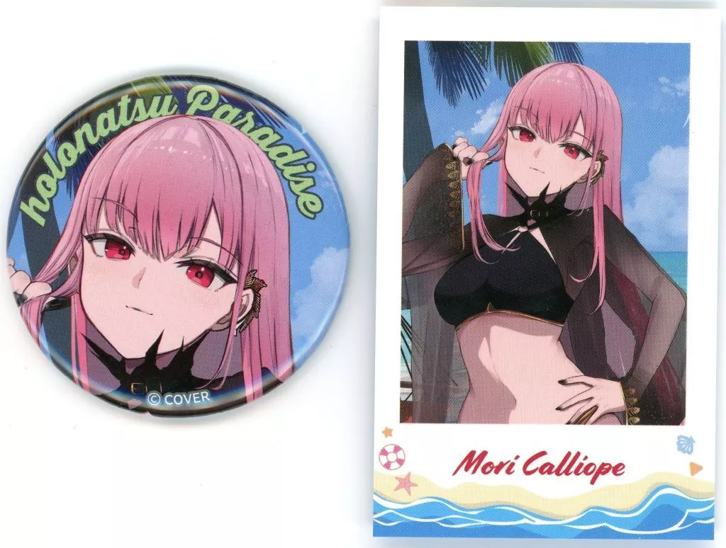 Mori Calliope - holonatsu Paradise Merch vol.2 - Character Card - Badge - Myth