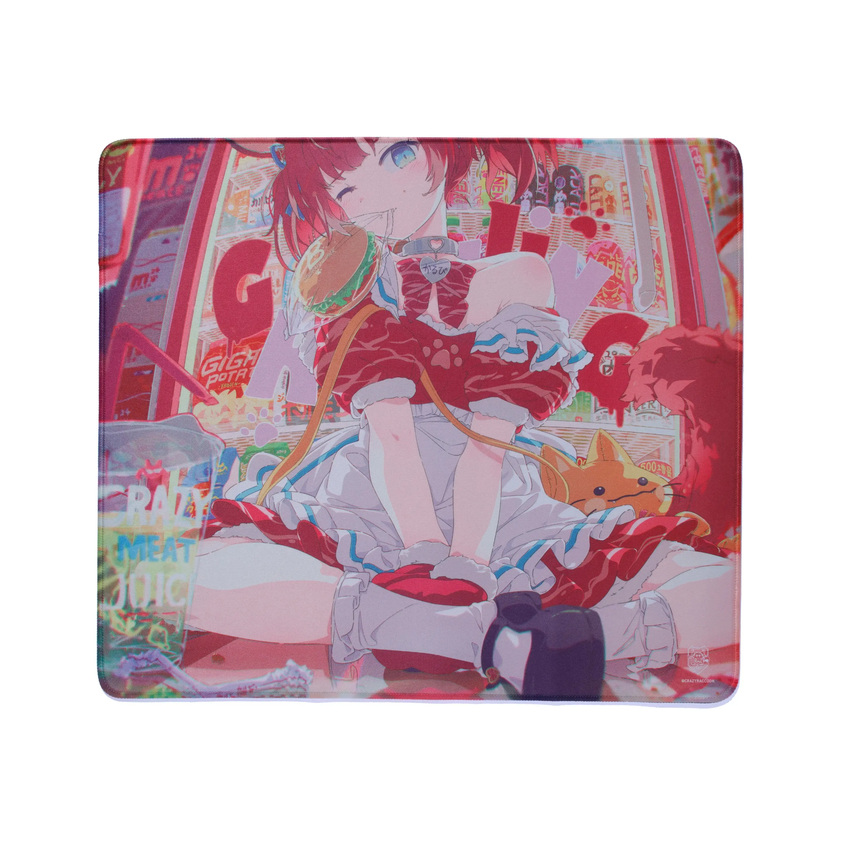 Akami Karubi - Mouse Pad - Crazy Raccoon