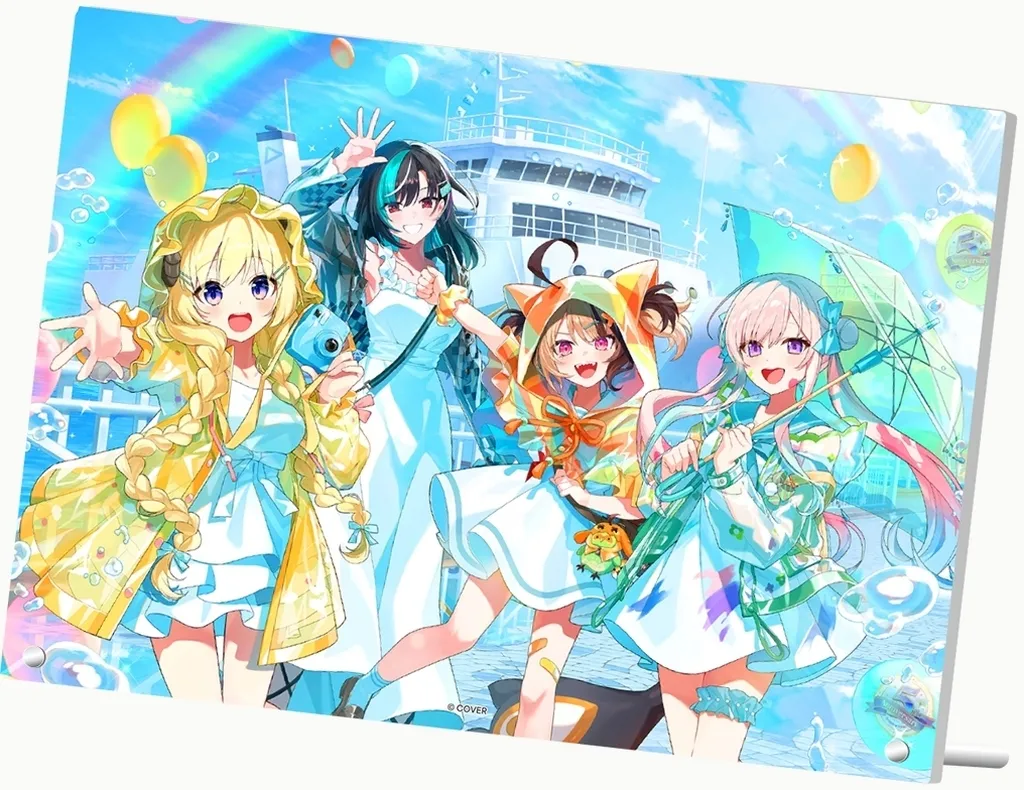 AREA15 - Acrylic Art Plate - Acrylic stand - Rindo Chihaya & Airani Iofifteen & Tsunomaki Watame & Gigi Murin