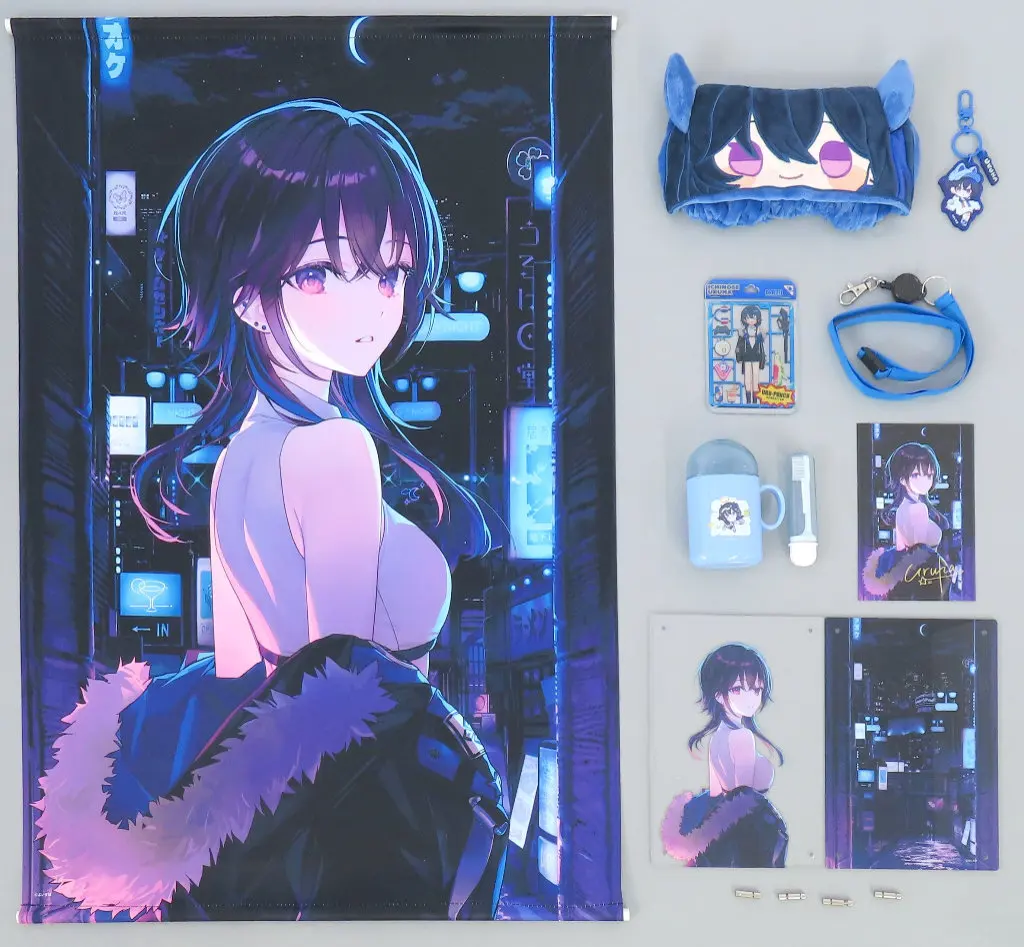Ichinose Uruha - Key Chain - Tapestry - Commuter pass case - Postcard - Acrylic Art Plate - Birthday Merch Complete Set - Acrylic Key Chain - Headband - Toothbrush - VSPO!