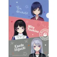 Nijisanji - Plastic Folder - Stationery - Shizuka Rin & Higuchi Kaede & Tsukino Mito