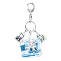 Shirakami Fubuki Mega Man x hololive Triple Acrylic Keychain