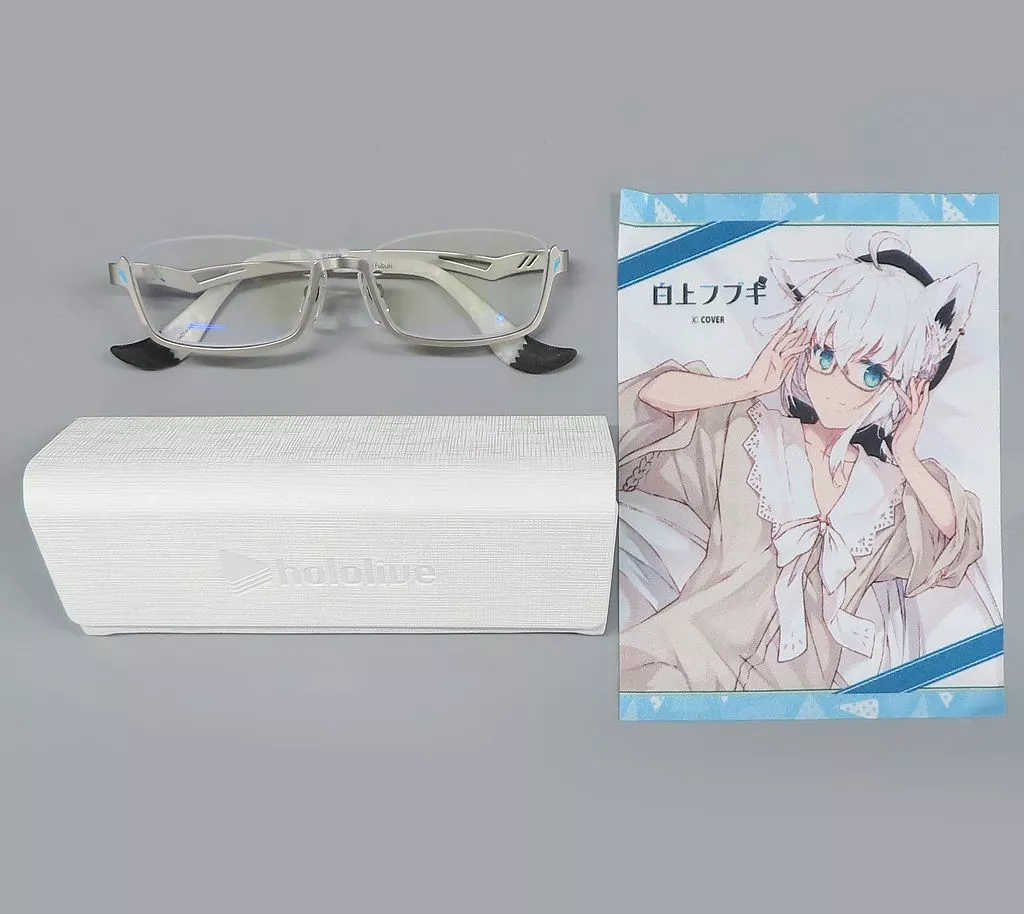 Shirakami Fubuki - Glasses - Glasses Cleaner - Glasses Case - hololive GAMERS