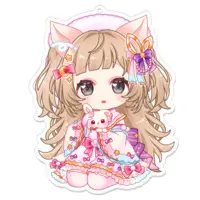 Sakuragawa Uri - Key Chain - Acrylic Key Chain - VTuber Size-100mm 