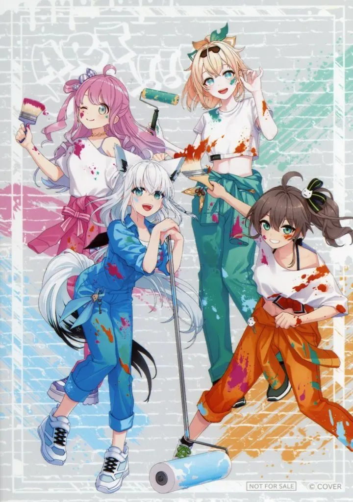 hololive GAMERS - Character Card - Kazama Iroha & Himemori Luna & Shirakami Fubuki & Natsuiro Matsuri