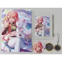 Shishido Akari - Key Chain - Badge - Acrylic Art Plate - Canvas Board - Birthday Merch Complete Set - Nijisanji