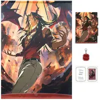 Vox Akuma - Acrylic Key Chain - Character Card - Key Chain - Acrylic Art Plate - Tapestry - Birthday Merch Complete Set - Nijisanji
