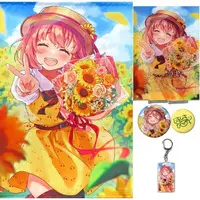 Honma Himawari - Acrylic Key Chain - Badge - Tapestry - Acrylic Art Plate - Birthday Merch Complete Set - Nijisanji