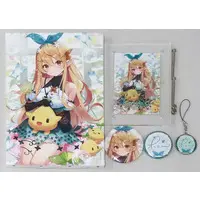Pomu Rainpuff - Key Chain - Badge - Acrylic Art Plate - Canvas Board - Birthday Merch Complete Set - Nijisanji
