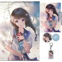 Amemori Sayo - Acrylic Key Chain - Badge - Tapestry - Acrylic Art Plate - Birthday Merch Complete Set - Nijisanji