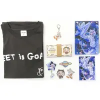Komori Met - Clothes - Acrylic Art Plate - Badge - Postcard - Acrylic Key Chain - T-shirts - Key Chain - Birthday Merch Complete Set - VSPO!