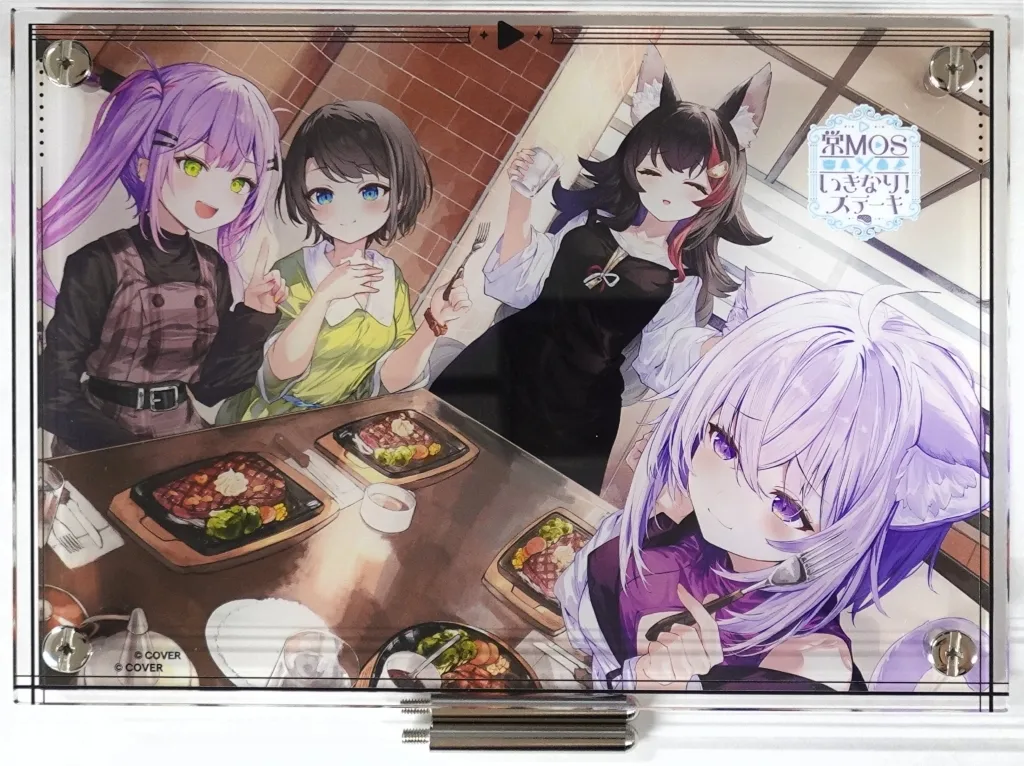 Gen 4 - Acrylic stand - Acrylic Art Plate - Tokoyami Towa & Oozora Subaru & Nekomata Okayu & Ookami Mio