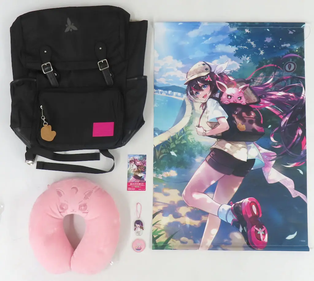 AZKi - Complete Set - Hand-signed - Tapestry - Acrylic stand - Daypack - Key Chain - Cushion - Character Card - Gen 0 (Random Item)